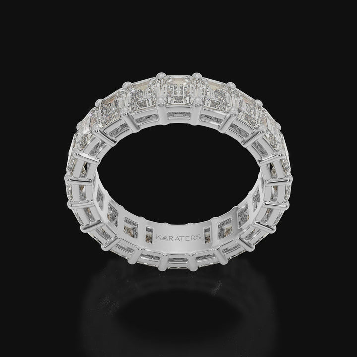 Emerald Cut Lab Grown Diamond Eternity Band
