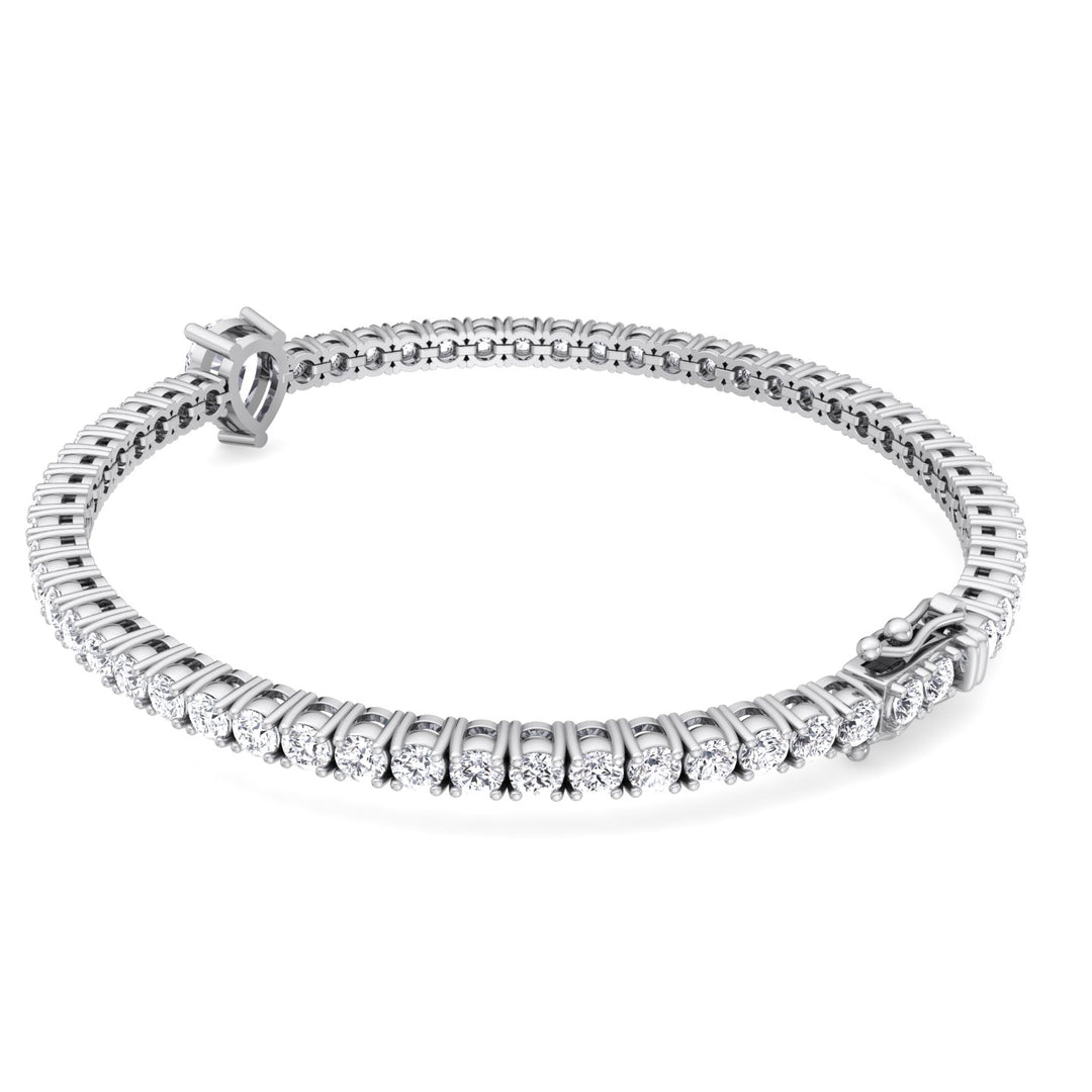 10Ct Pear Single Station Lab Diamond Tennis Bracelet 14K Look