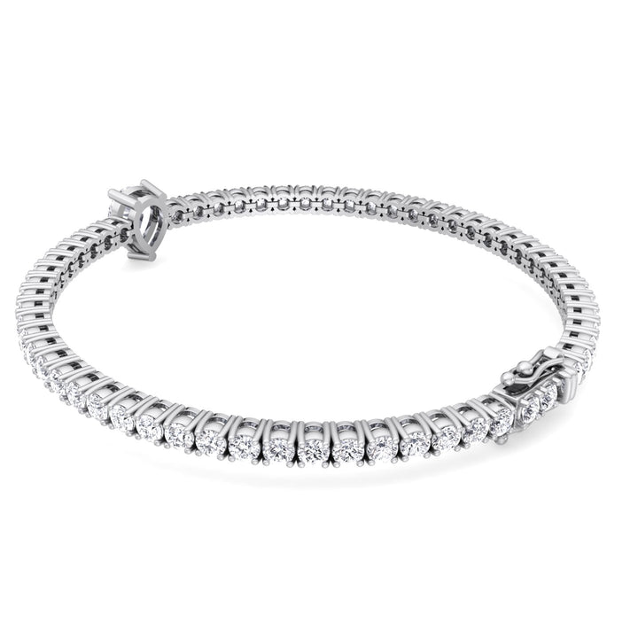 10Ct Pear Shape Single Station Lab-Grown Diamond Tennis Bracelet 18K Solid Gold