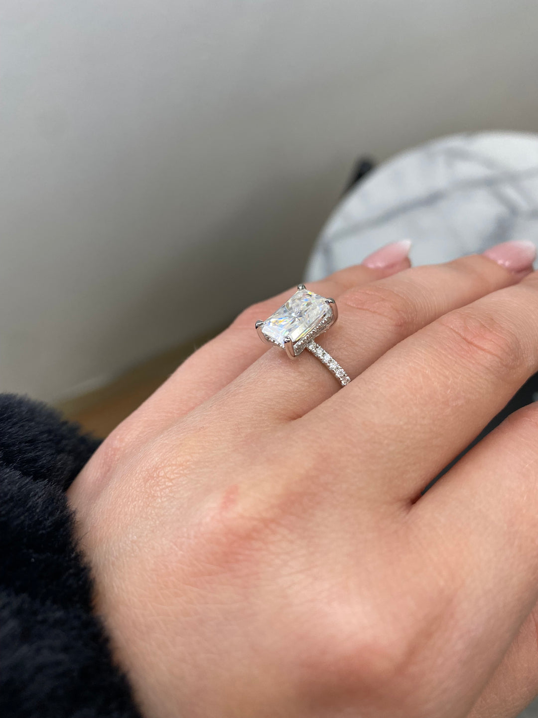 1 carat radiant cut lab-grown diamond Ring