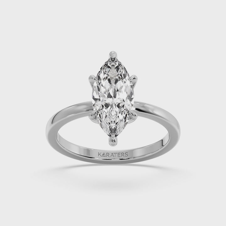 Sesame - Marquise Shape Lab-Grown Diamond Solitaire Engagement Ring