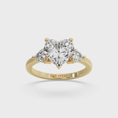 Daisy - Heart Shaped Cut Halo Solitaire Lab Grown Diamond Engagement Ring