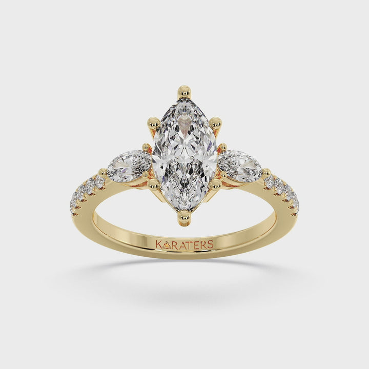 marquise-cut-lab-grown-diamond-engagement-ring-with-oval-pave-sidestones-solid-yellow-gold