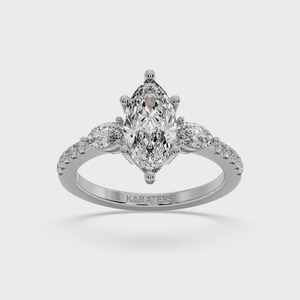 marquise-cut-lab-grown-diamond-engagement-ring-with-oval-pave-sidestones-solid-white-gold