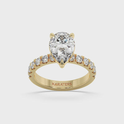 pear-shape-lab-grown-diamond-engagement-ring-with-thick-pave-band-yellow-gold-band