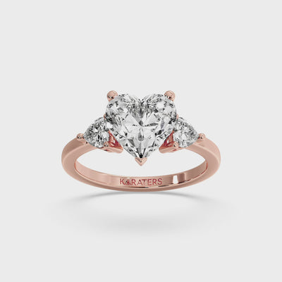 Daisy - Heart Shaped Cut Halo Solitaire Lab Grown Diamond Engagement Ring