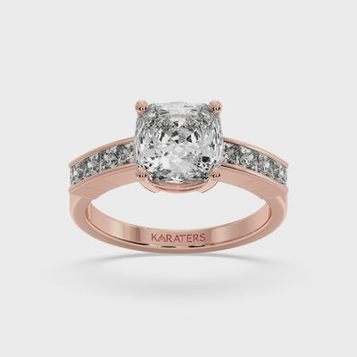 cushion-cut-lab-grown-diamond-engagement-ring-with-channel-band-solid-rose-gold