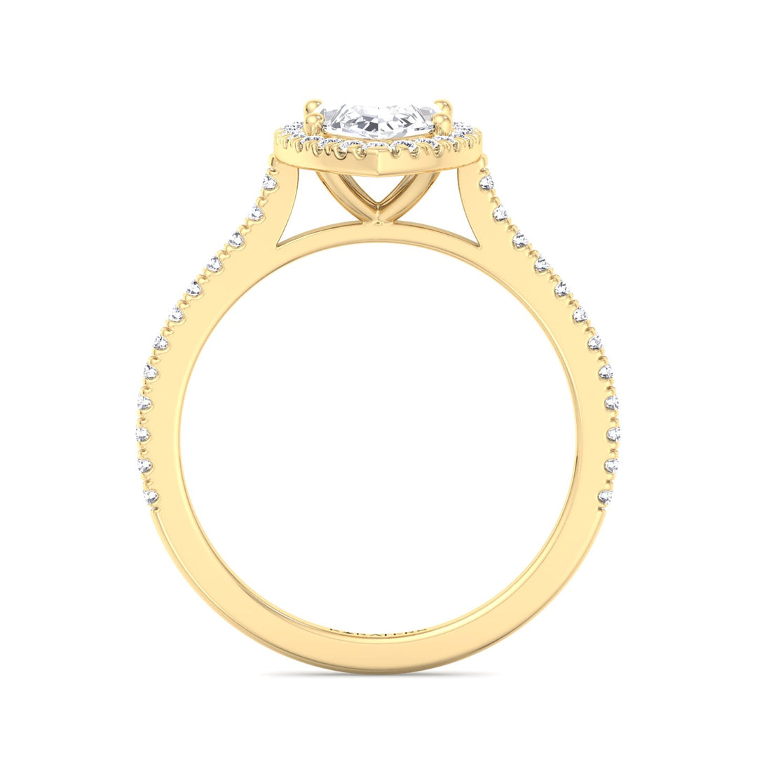 Aster-Marquise Cut Lab Grown Diamond Engagement Ring, Profile