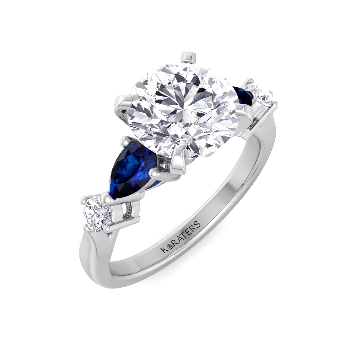 2.57CT Round Lab Diamond Prong Ring