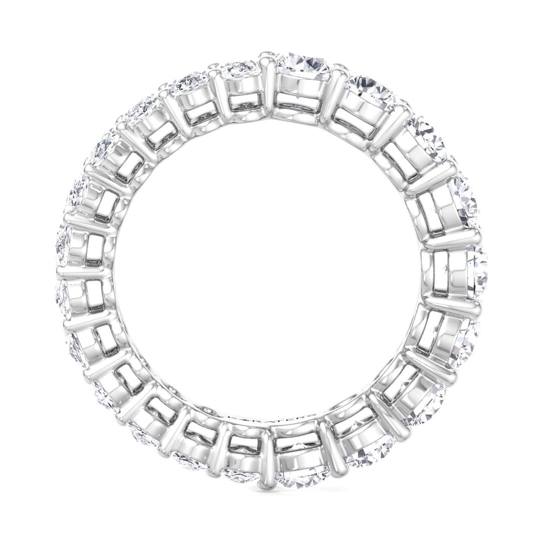 Cieza-Oval and Round Cut Lab White Gold Diamond Eternity Band, Profile