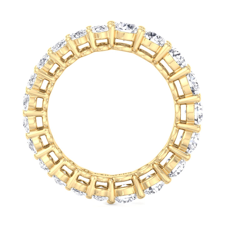 Cieza-Oval and Round Cut Lab Yellow Gold Diamond Eternity Band, Profile