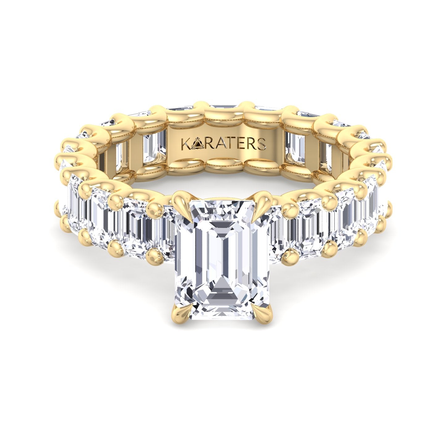Emerald Lab-Grown Diamond Eternity Ring