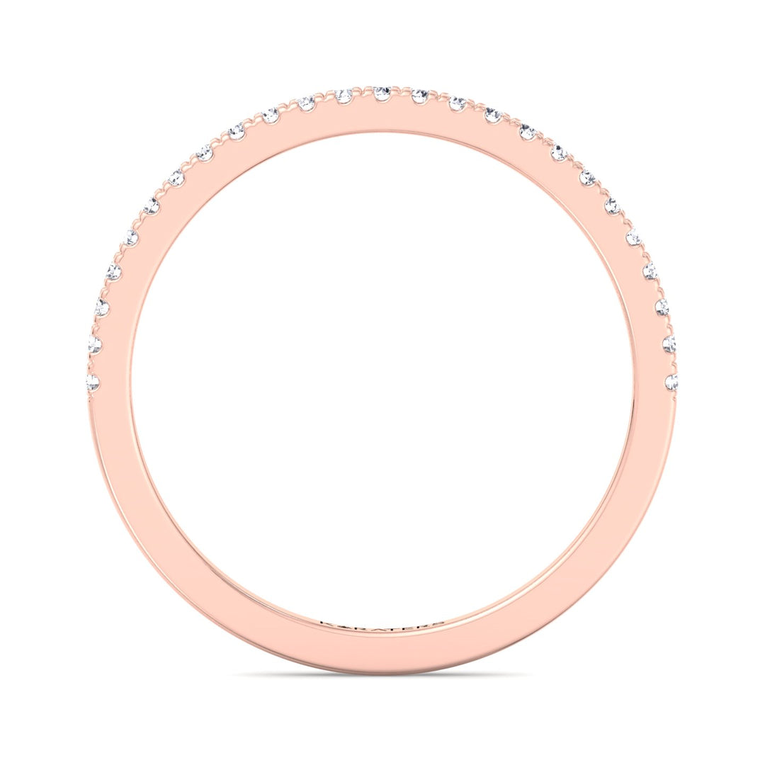 Gandia-Dainty Stackable Lab Rose Gold Diamond Eternity Band, Profile