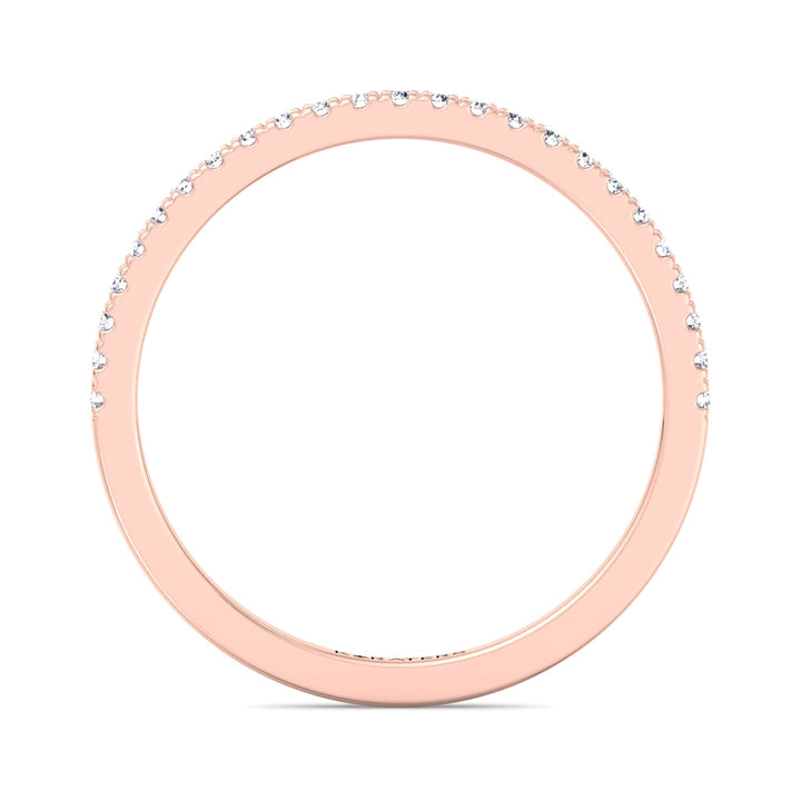 Gandia-Dainty Stackable Lab Rose Gold Diamond Eternity Band, Profile