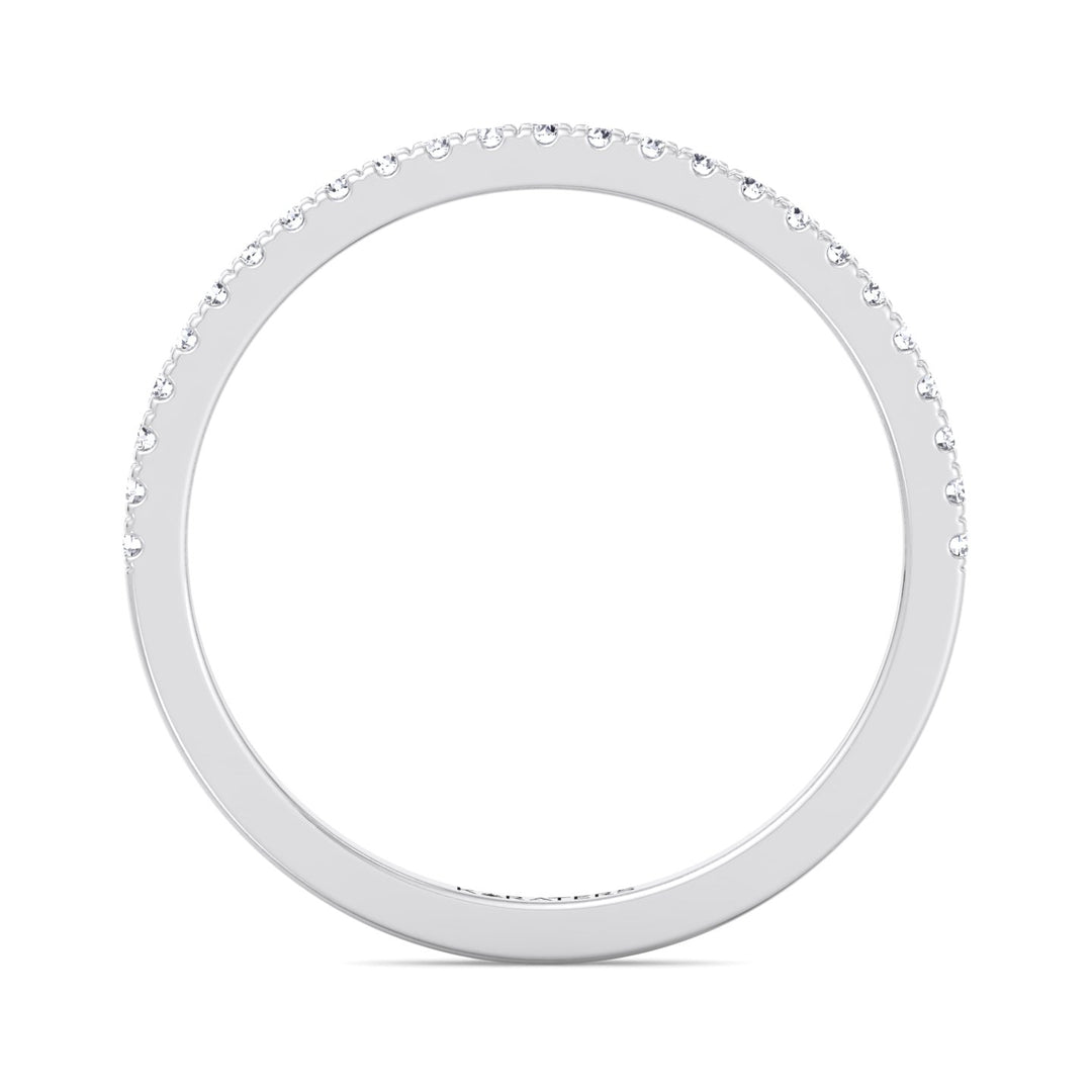 Gandia - Dainty Stackable Lab White Gold Diamond Eternity Band, Profile