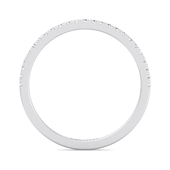 Gandia - Dainty Stackable Lab White Gold Diamond Eternity Band, Profile