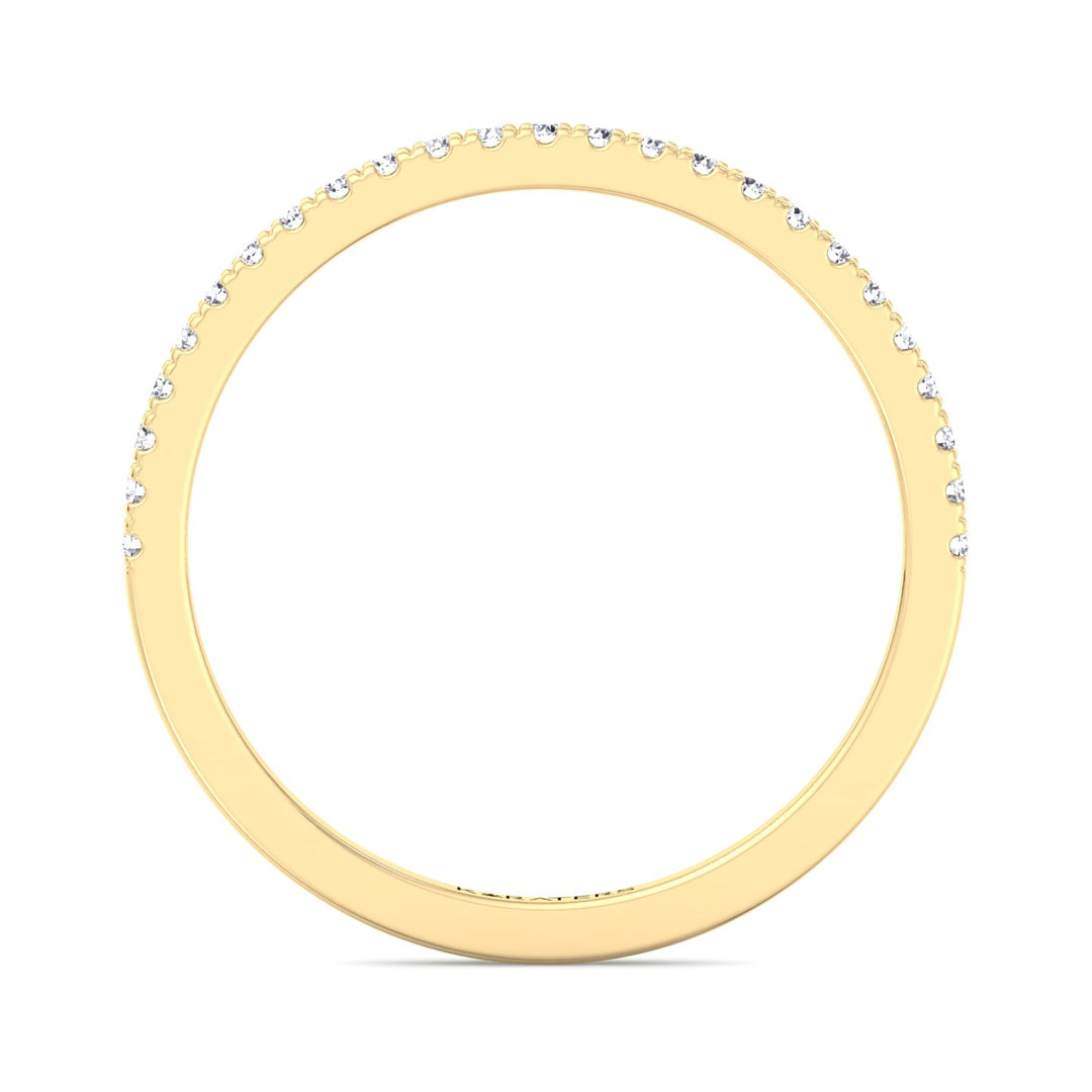 Gandia - Dainty Stackable Lab Yellow Gold Diamond Eternity Band, Profile