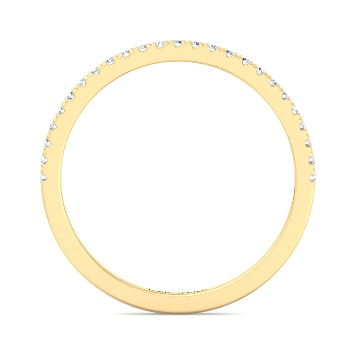 Gandia - Dainty Stackable Lab Yellow Gold Diamond Eternity Band, Profile