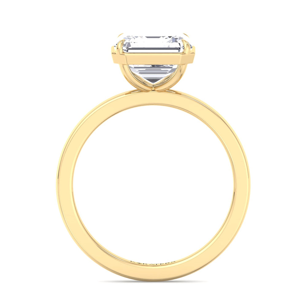 Limette - Asscher Lab Diamond Solitaire Ring yellow
