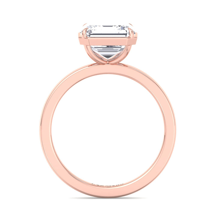 Limette - Asscher Lab Diamond Solitaire Rose Ring 