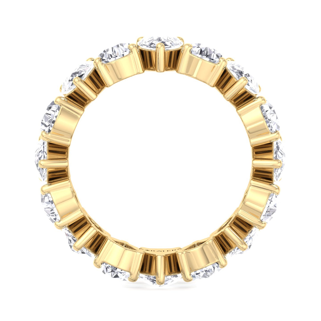 Lorca - Pear Shape Lab Yellow Gold Diamond Eternity Band, Profile