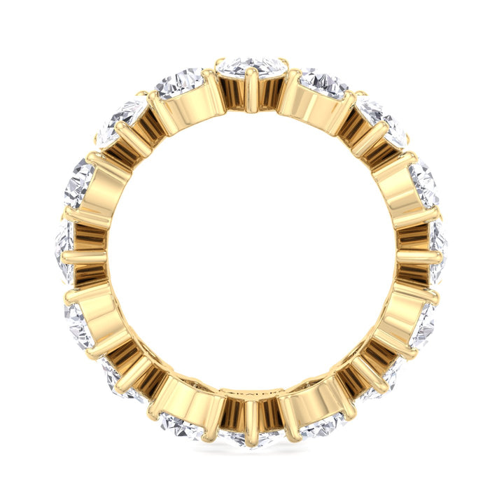 Lorca - Pear Shape Lab Yellow Gold Diamond Eternity Band, Profile