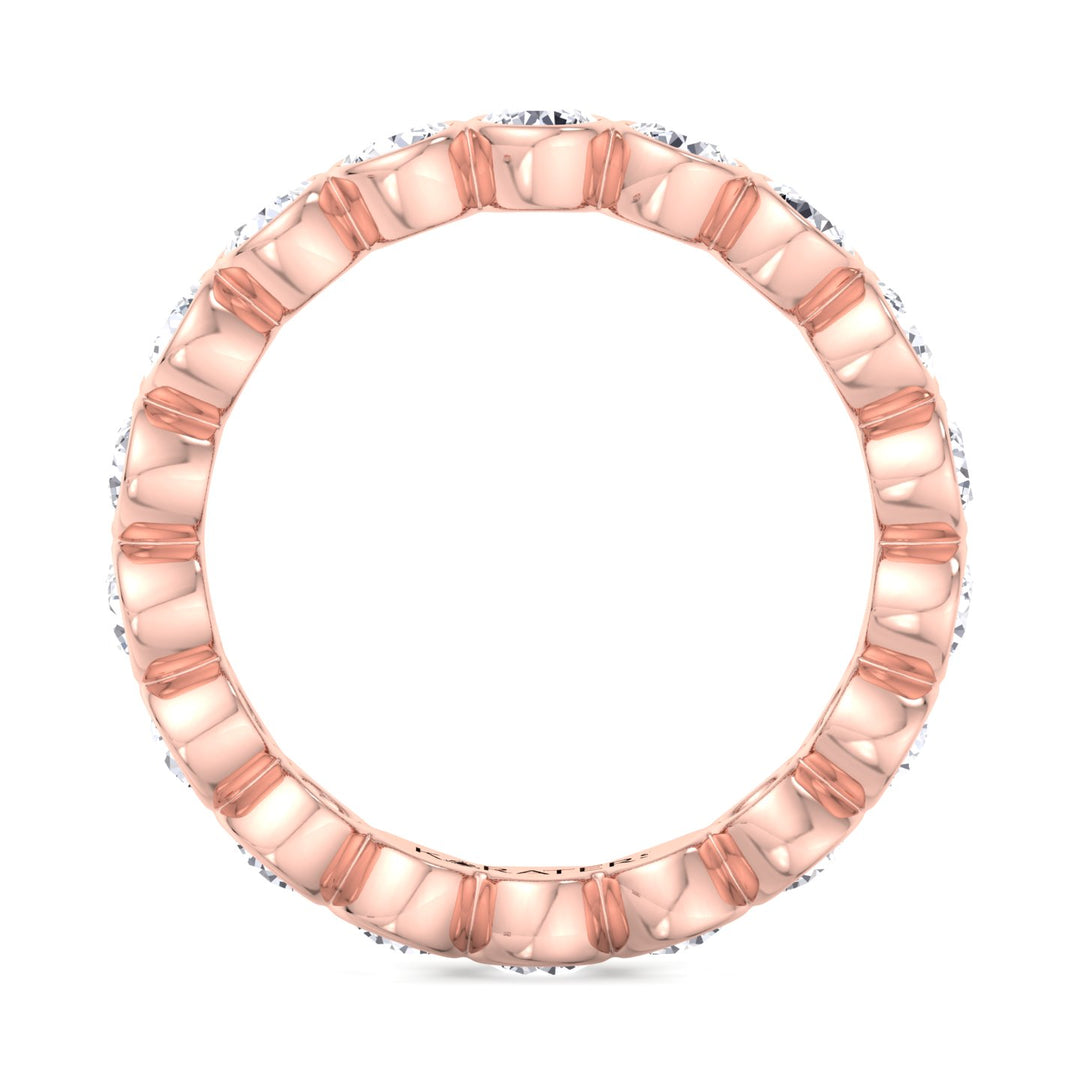 Manresa-Round Lab Rose Gold Diamond Bezel Eternity Band, Profile