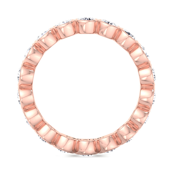 Manresa-Round Lab Rose Gold Diamond Bezel Eternity Band, Profile