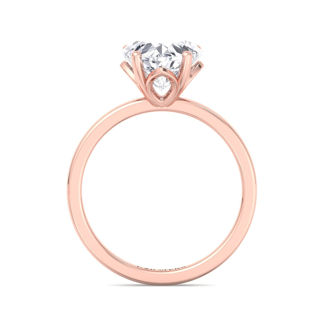 Orchid - Heart Solitaire Lab Grown Diamond Ring Rose Gold