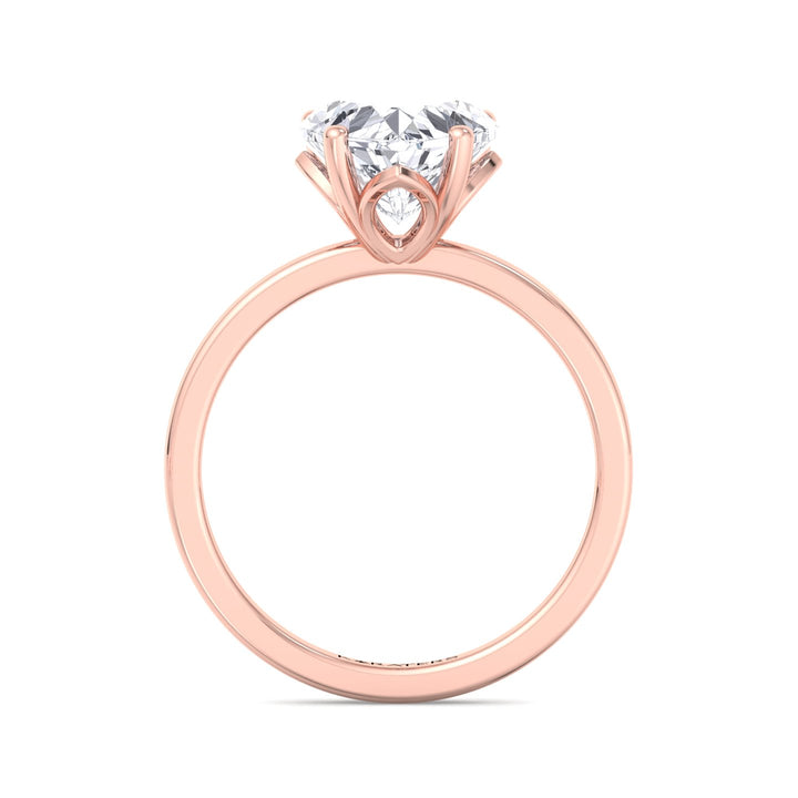 Orchid - Heart Solitaire Lab Grown Diamond Ring Rose Gold