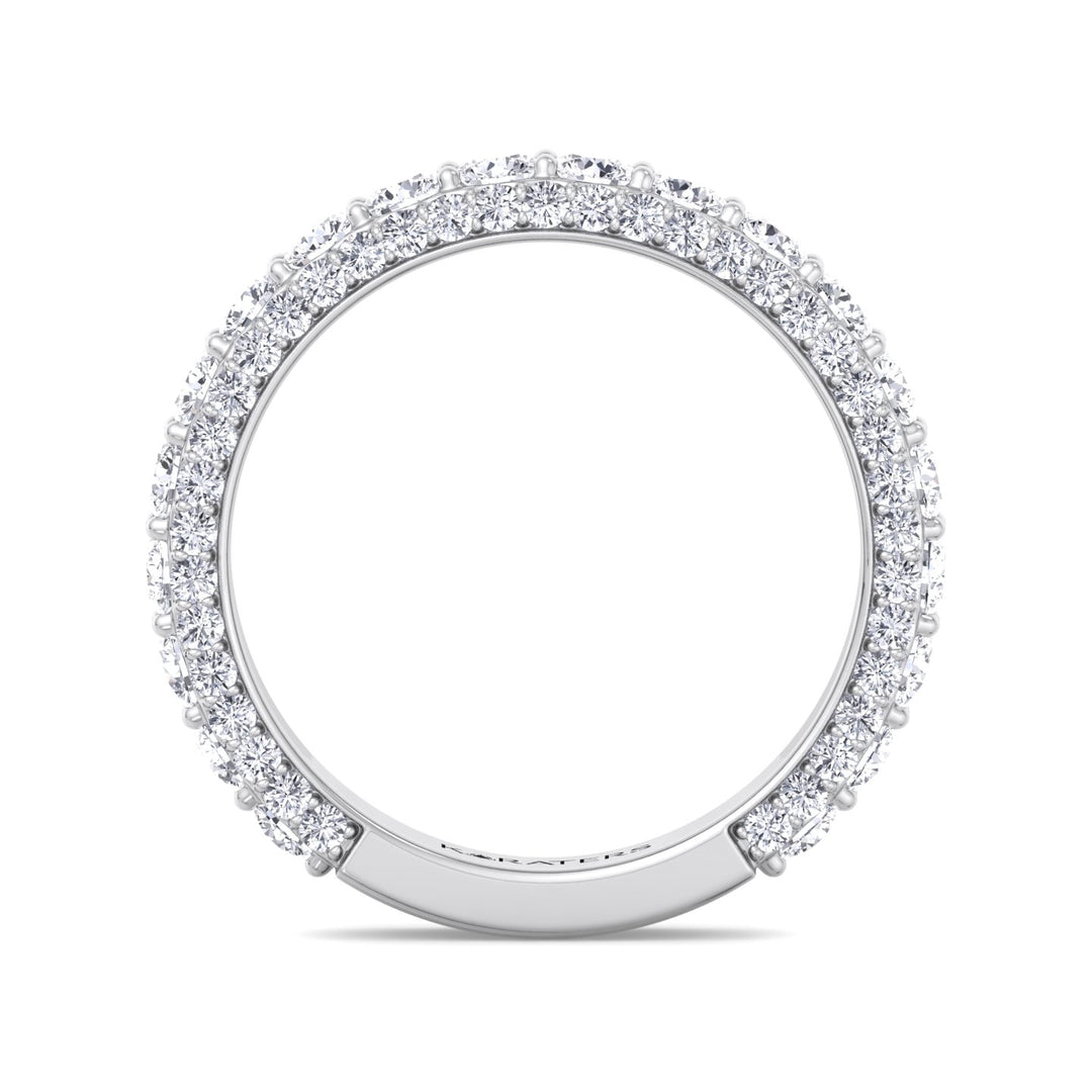 Pietre - Round Cut Lab White Gold Diamond Eternity Band, Profile