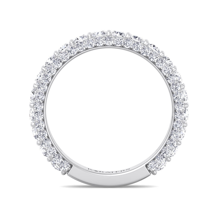 Pietre - Round Cut Lab White Gold Diamond Eternity Band, Profile