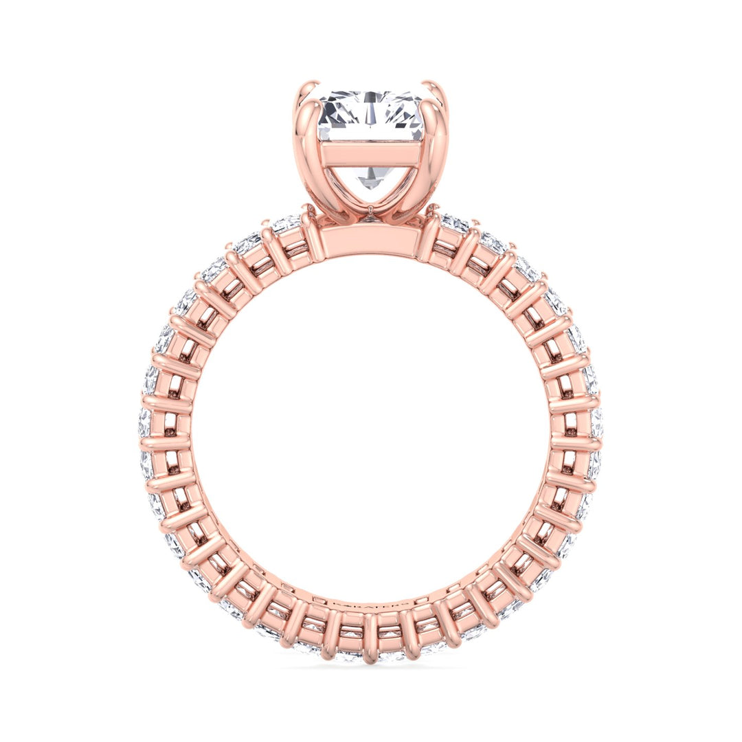 Radiant Cut Lab Diamond Eternity Ring Rose