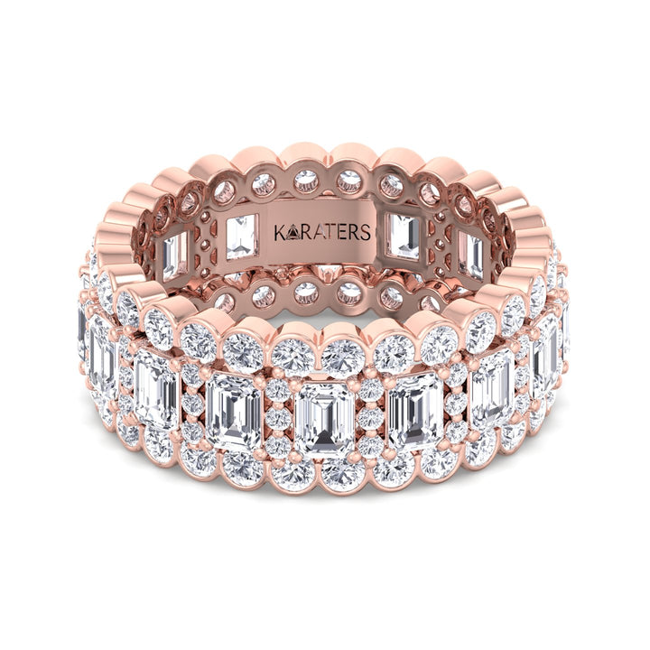 Hellín - Baguette and Round Lab Grown Diamond Eternity Band