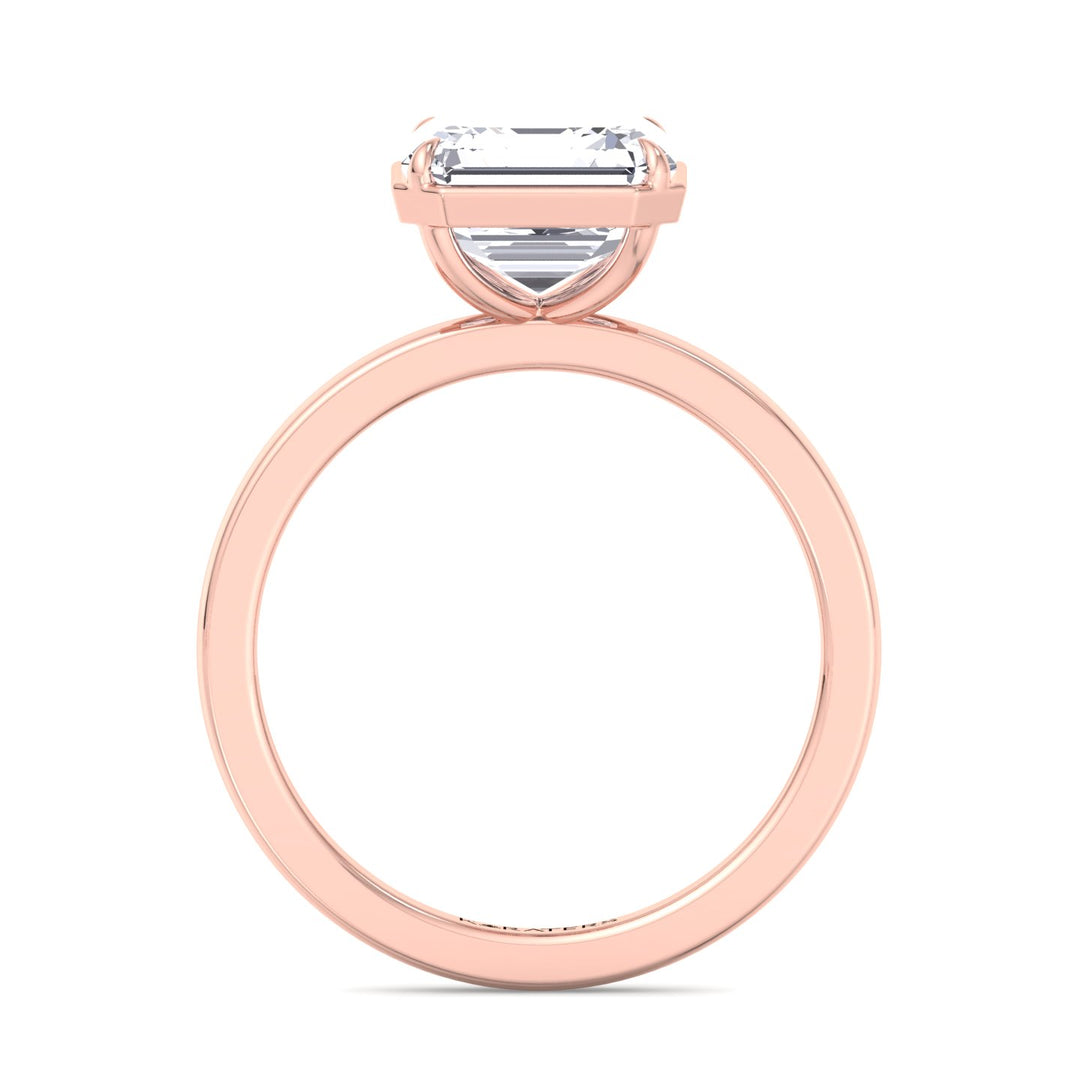 Limette - Asscher Cut Lab Grown Diamond Solitaire Engagement Ring