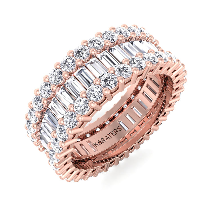 Ávila - Baguette and Round Cut Lab Grown Diamond Eternity Band