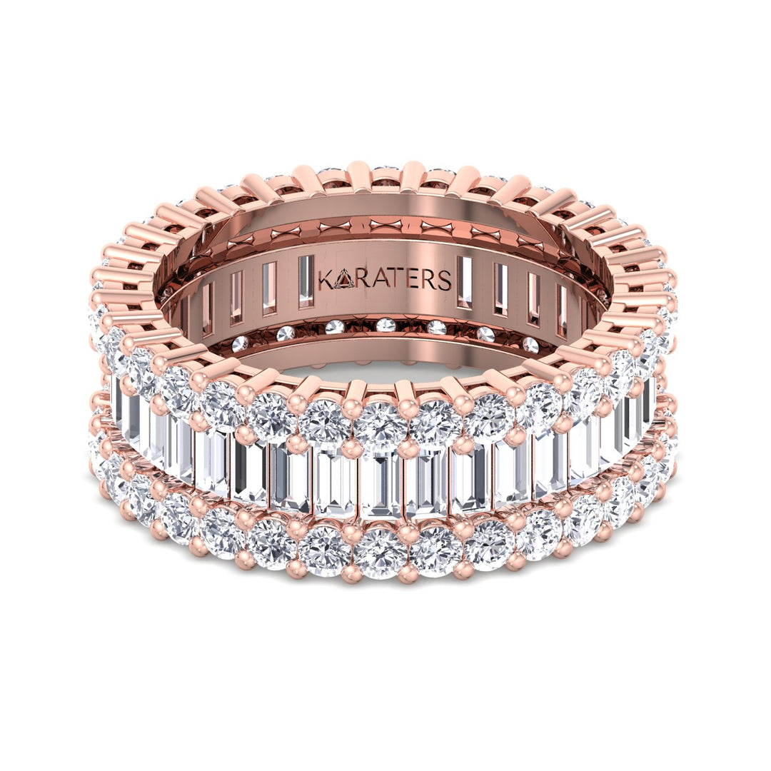 Ávila - Baguette and Round Cut Lab Grown Diamond Eternity Band