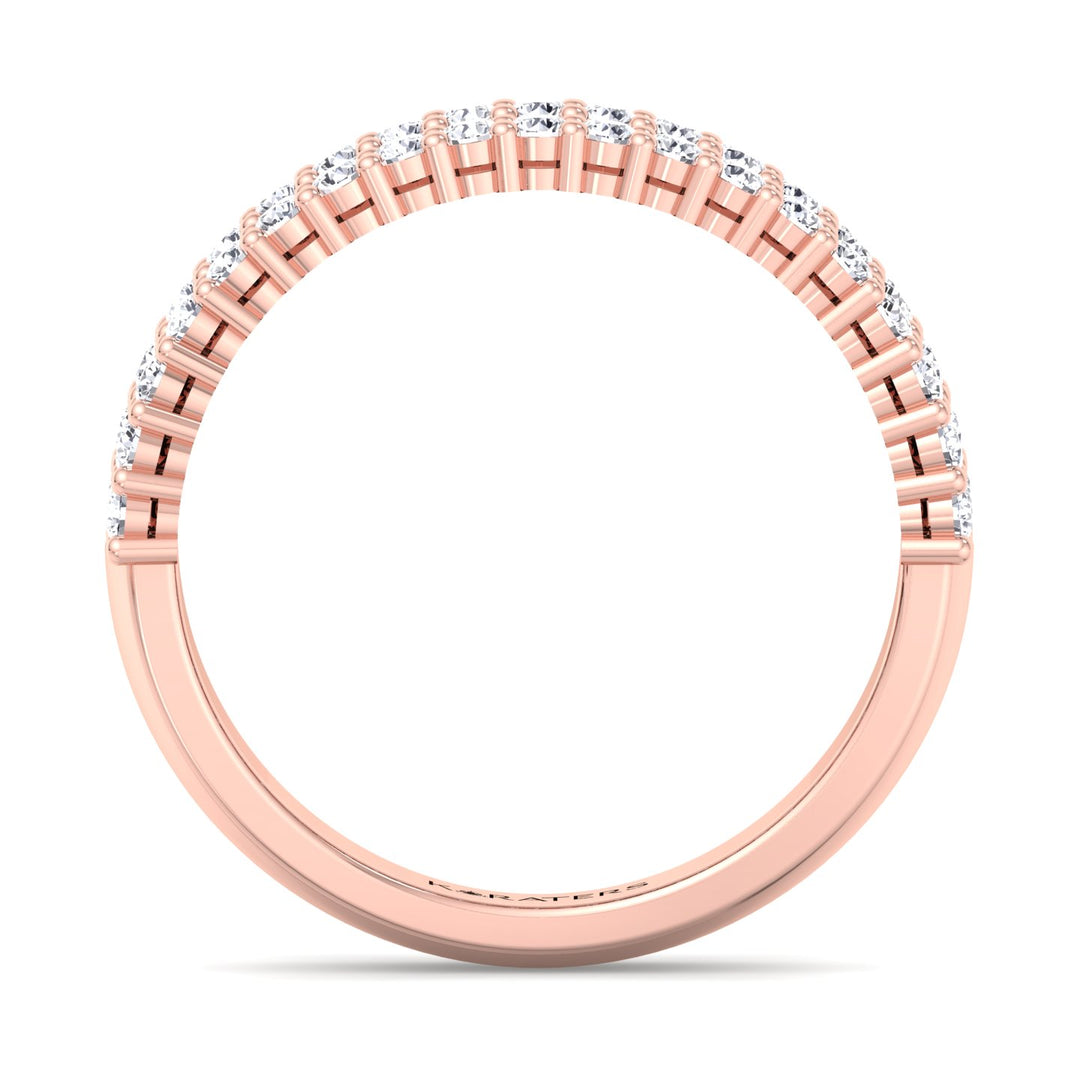 Soria-Baguette Lab Rose Gold Diamond Eternity Band, Profile