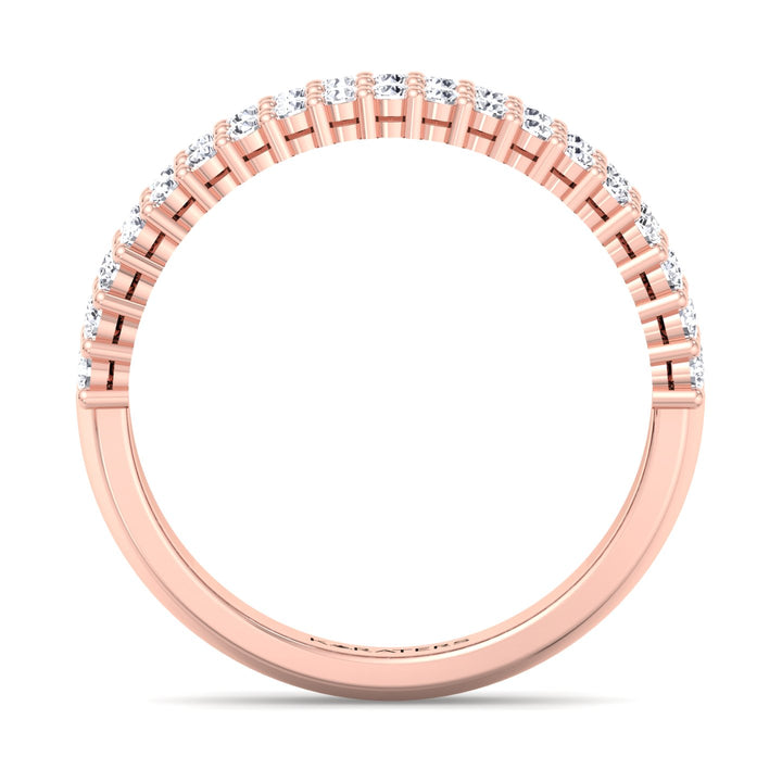 Soria-Baguette Lab Rose Gold Diamond Eternity Band, Profile