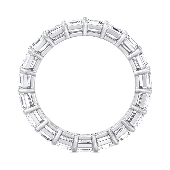 Utrera-Asscher Cut Lab White Gold Diamond Eternity Band, Profile