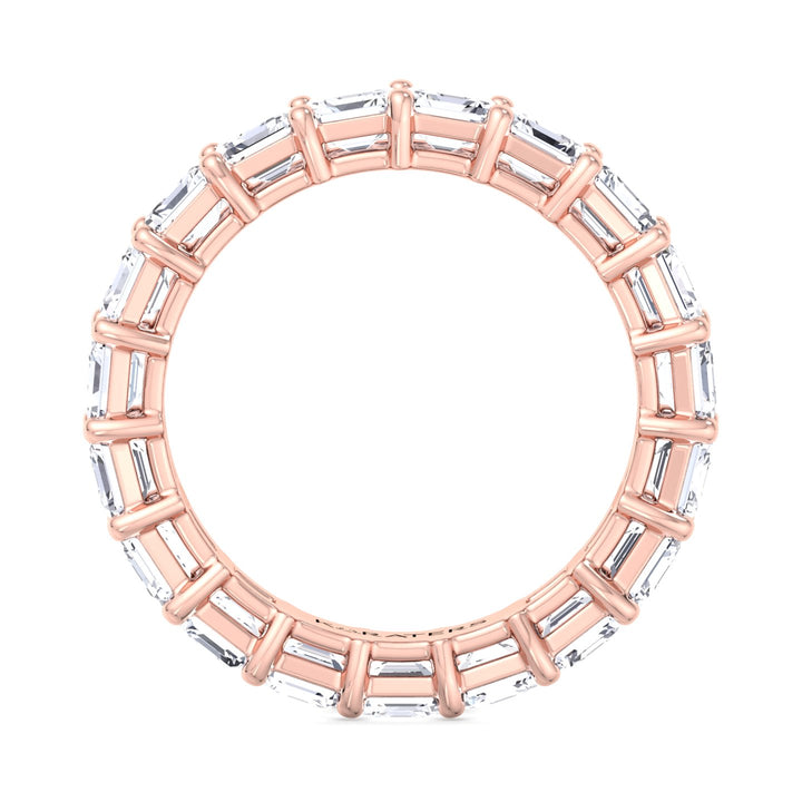 Utrera-Asscher Lab Rose Gold Diamond Eternity Band, Profile