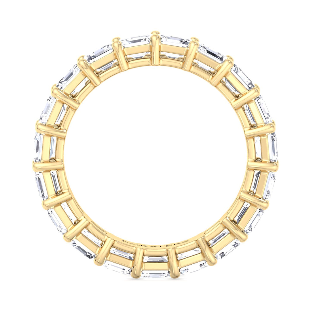 Utrera-Asscher Lab Yellow Gold Diamond Eternity Band, Profile