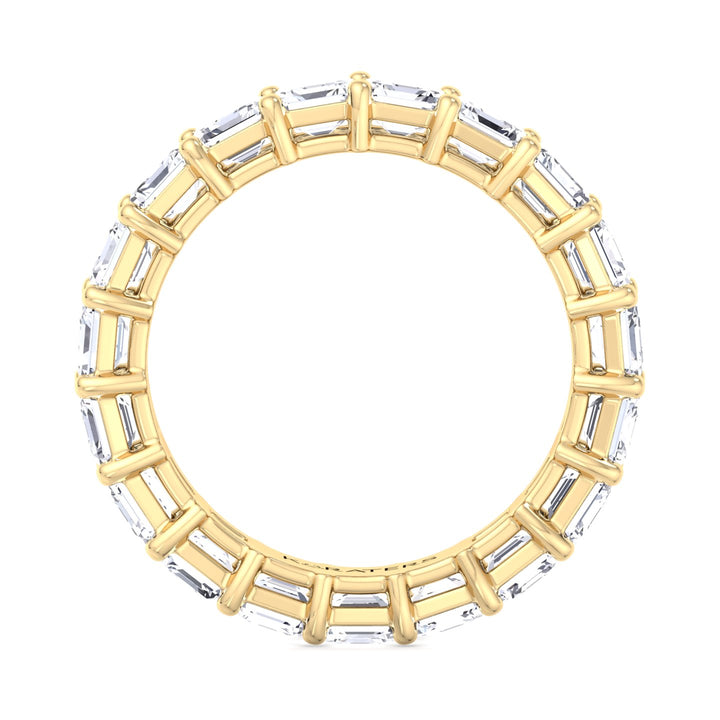 Utrera-Asscher Lab Yellow Gold Diamond Eternity Band, Profile