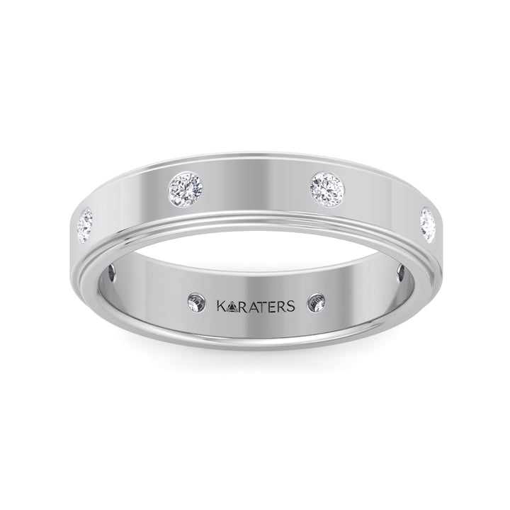 Burano - Men’s Lab Grown Diamond Wedding Band 6mm