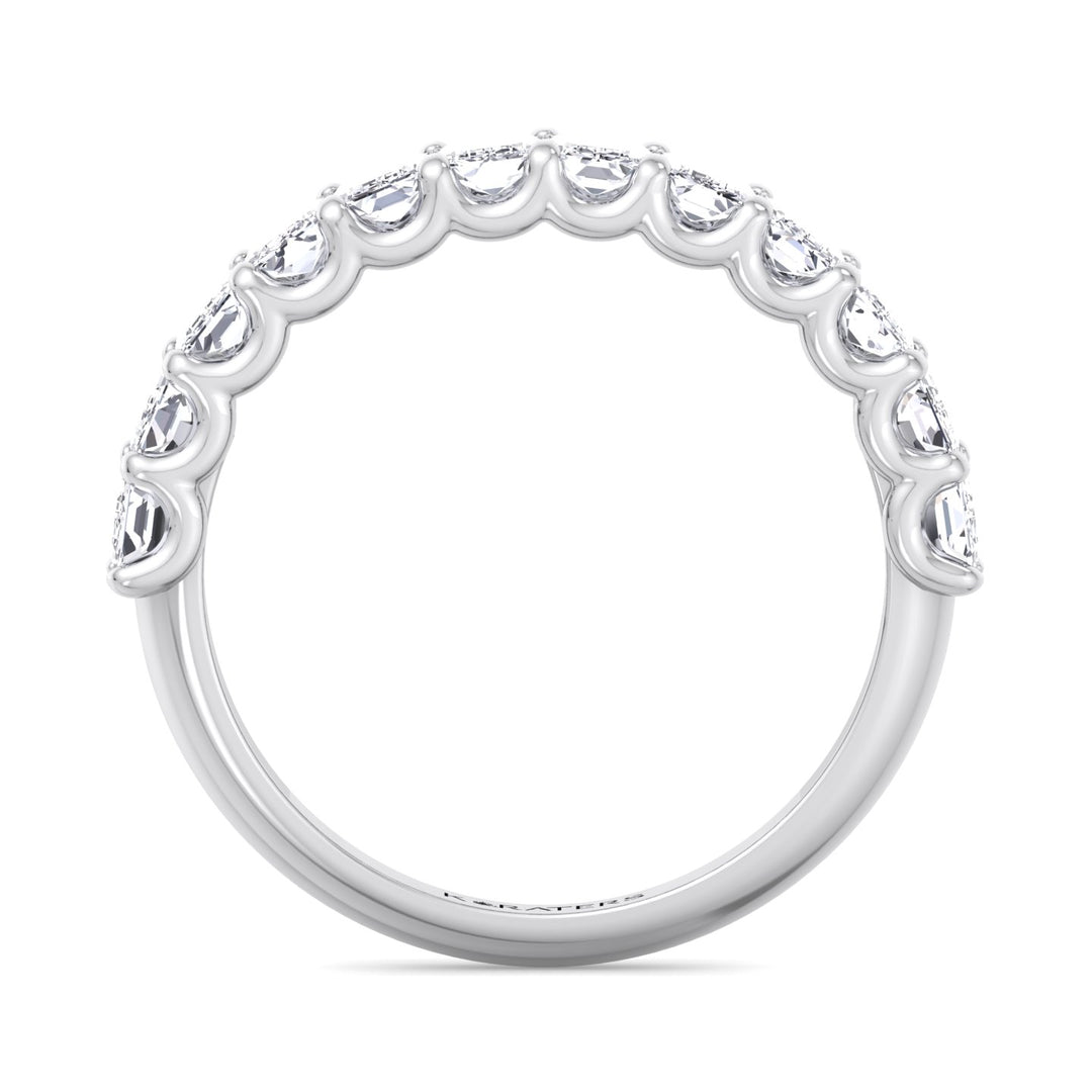 Zamora - Emerald Cut Lab Grown Diamond Semi/Halfway Eternity Band