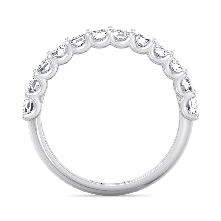 Zamora - Emerald Cut Lab Grown Diamond Semi/Halfway Eternity Band