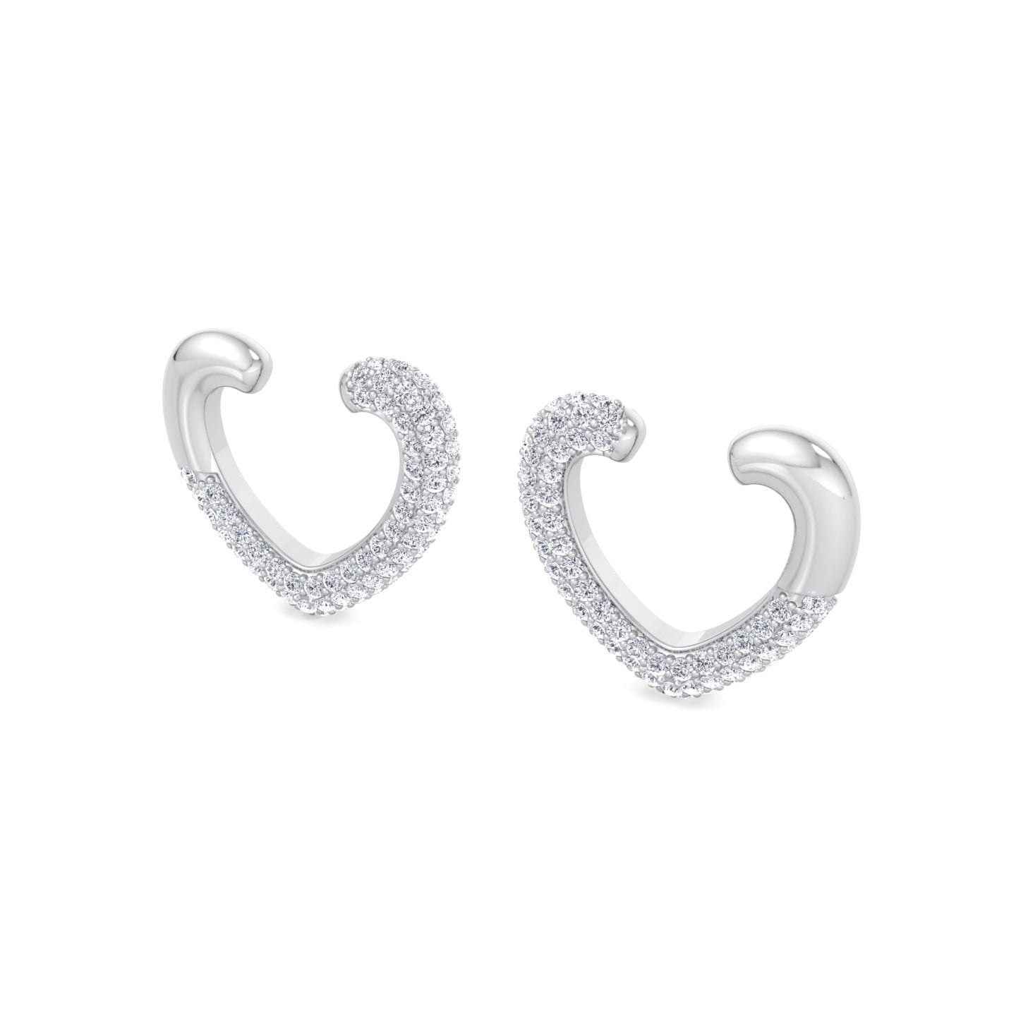 1.17CT T.W Heart Shaped Pave Lab-Grown Diamond Ear Cuff