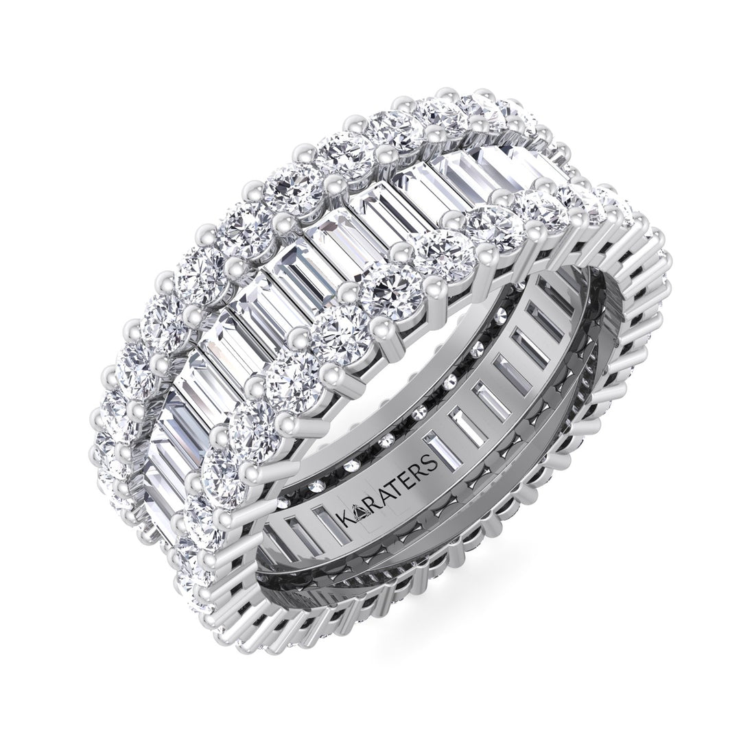 Ávila - Baguette and Round Cut Lab Grown Diamond Eternity Band