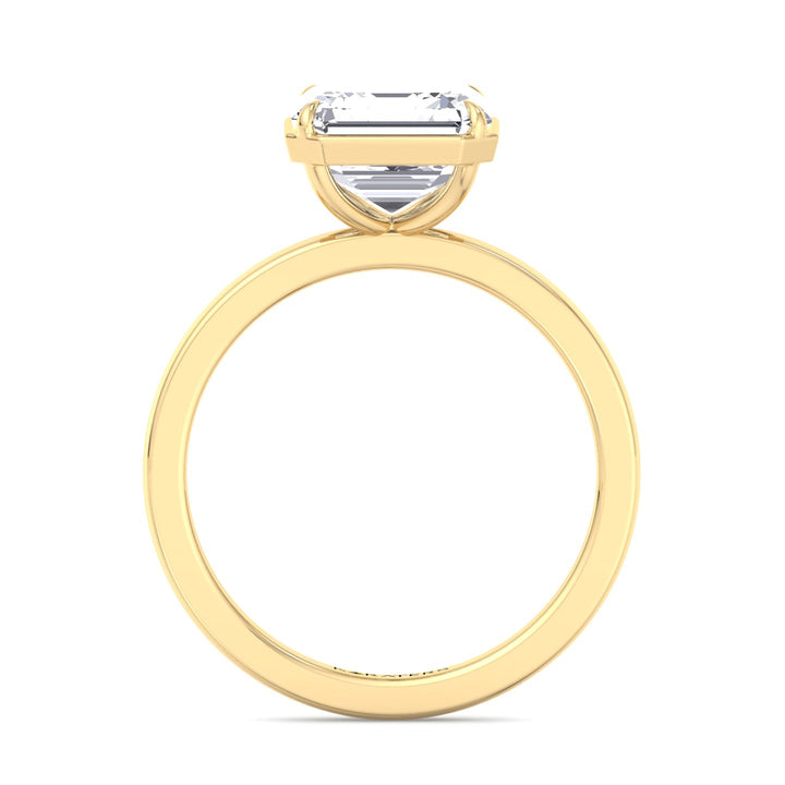 Limette - Asscher Cut Lab Grown Diamond Solitaire Engagement Ring