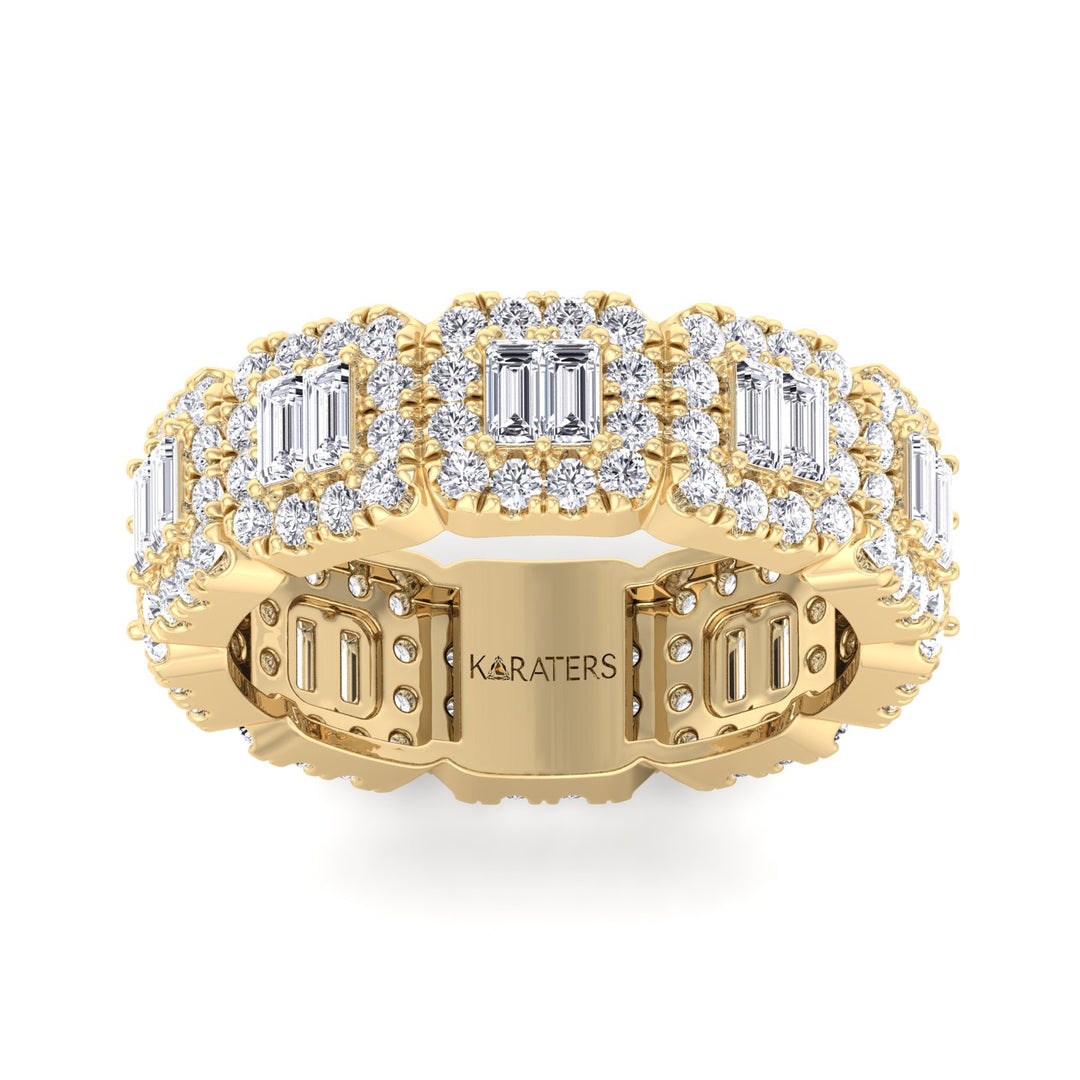 Fascino - (3.55 CT T.W.) Baguette and Round Cut Lab-Grown Diamond Eternity Band